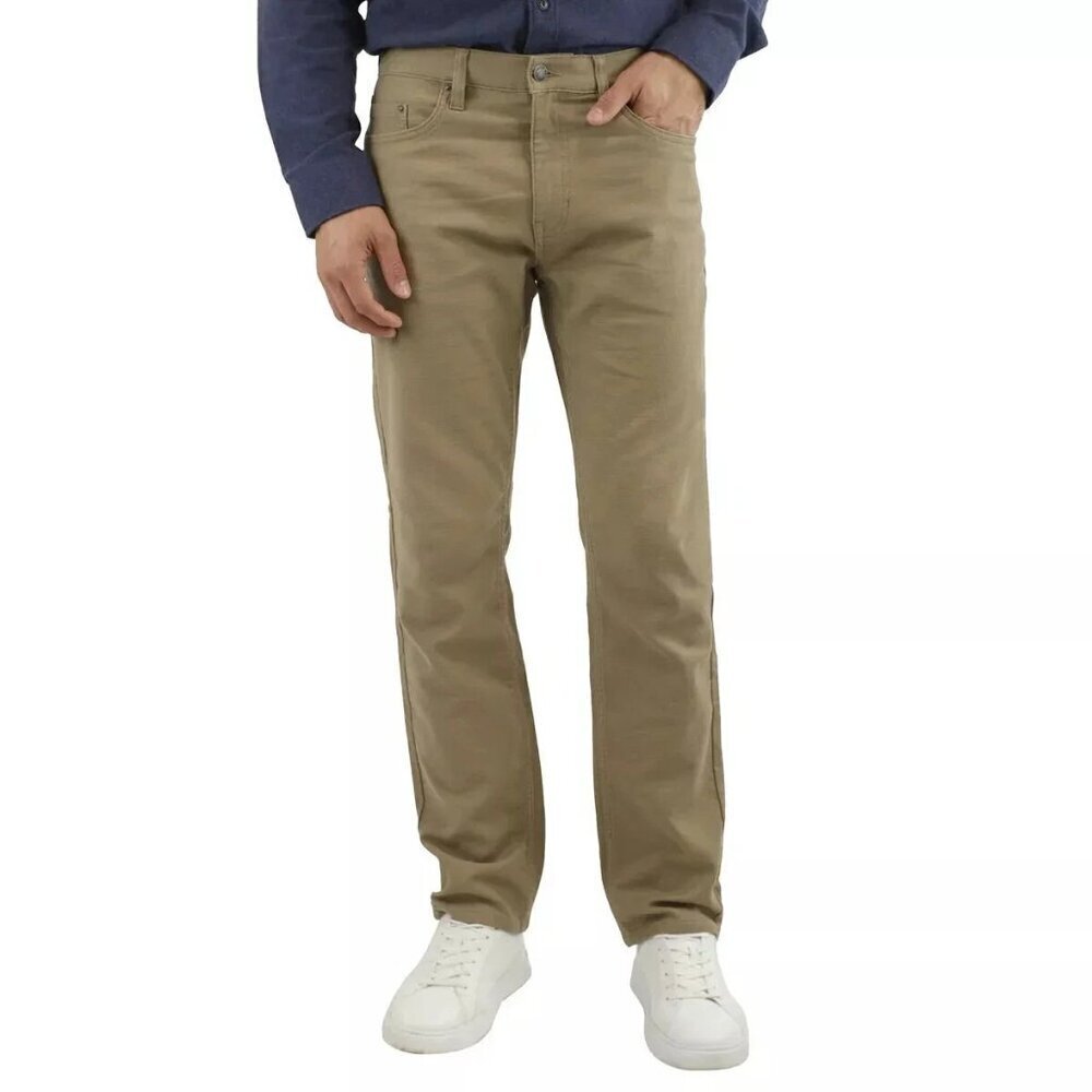 NEW Jachs New York Men's 40x34 Straight Fit 5-Pocket Chino Pants Tan